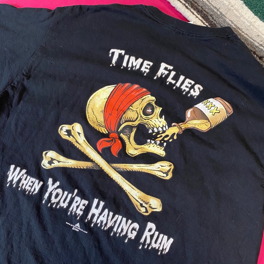 Time Flies When You’re Drinking Rum T-shirt Sz L